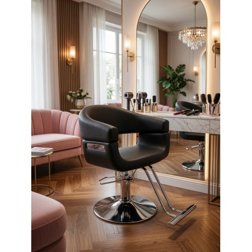 Кресло парикмахерское для салона красоты, Reshable DK-68009 черное