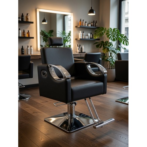 Кресло парикмахерское для салона красоты, Reshable DK-68073 черное