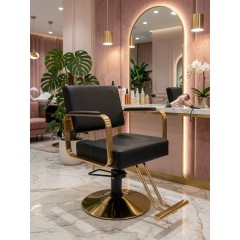 Кресло парикмахерское для салона красоты, Reshable DK-68164 черное