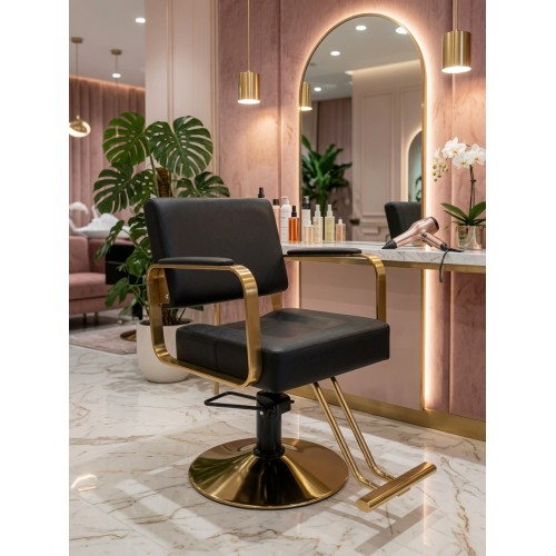Кресло парикмахерское для салона красоты, Reshable DK-68164 черное