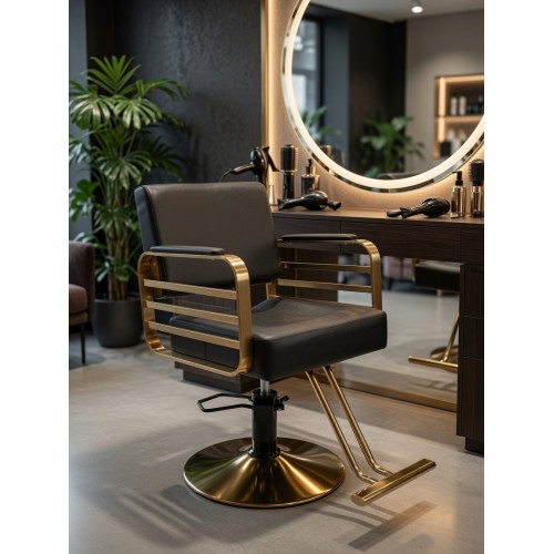 Кресло парикмахерское для салона красоты, Reshable DK-68166 черное