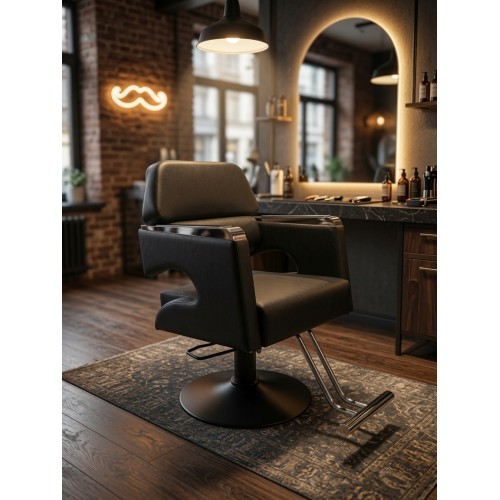 Кресло парикмахерское для барбершопа, Reshable DK-68184C черное
