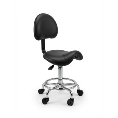 Стул седло мастера маникюра для салона, парикмахерской, Reshable DK-98022, черное