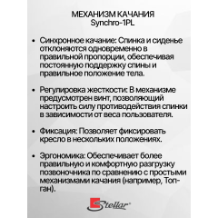 Кресло офисное компьютерное Stellar HT-418A черное