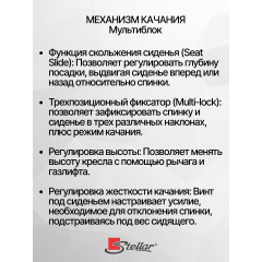 Кресло офисное компьютерное Stellar HT-9092A черное