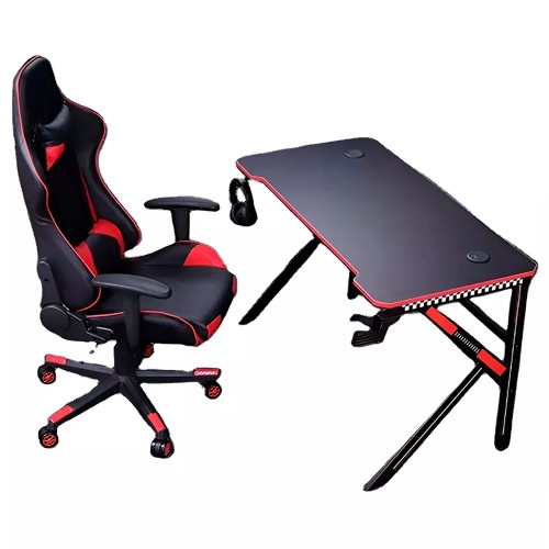Компьютерный игровой стол с RGB подсветкой JIQIAO Н1001 черный