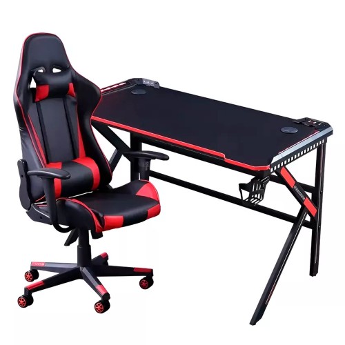 Компьютерный игровой стол с RGB подсветкой JIQIAO Н1001 черный