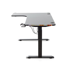 Компьютерный игровой стол угловой (левый угол) JIQIAO Н1109А черный